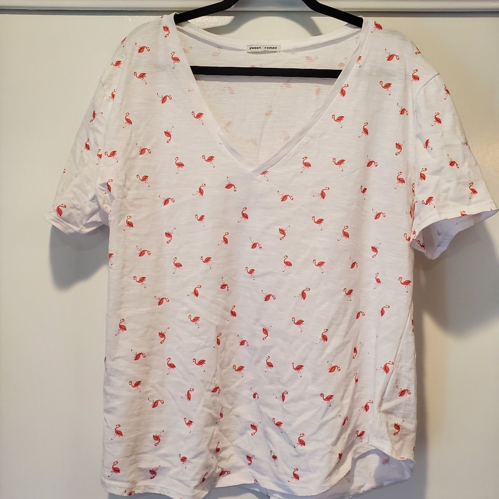 Sweet Romeo Pink Flamingo T-Shirt